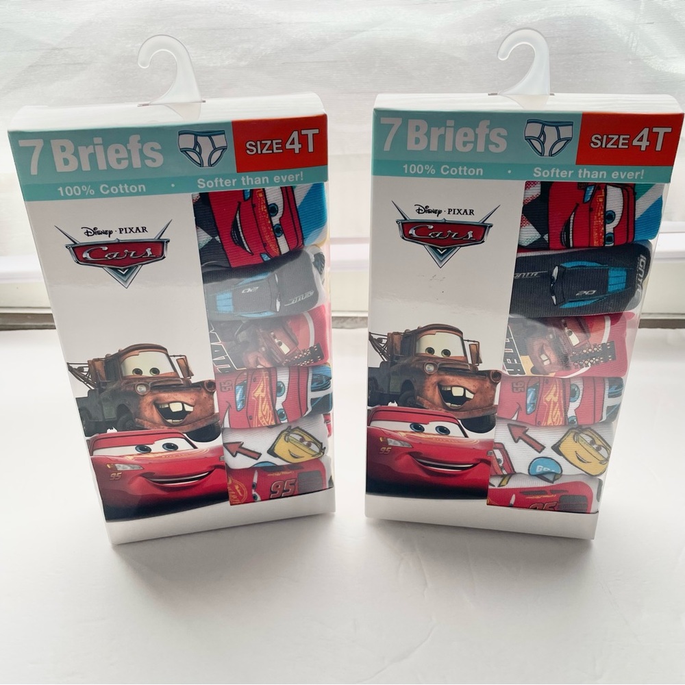 2 Packs of Disney Pixar Cars 7-Pack Boys Briefs